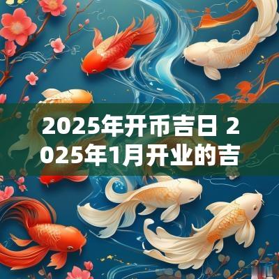 2025年开币吉日 2025年1月开业的吉日