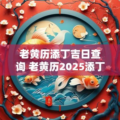 老黄历添丁吉日查询 老黄历2025添丁吉日
