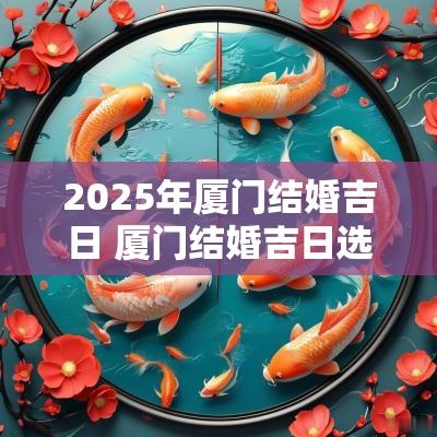 2025年厦门结婚吉日 厦门结婚吉日选择