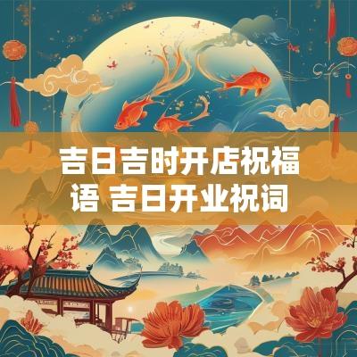 吉日吉时开店祝福语 吉日开业祝词