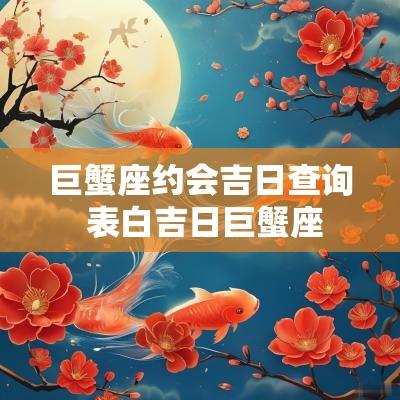 巨蟹座约会吉日查询 表白吉日巨蟹座