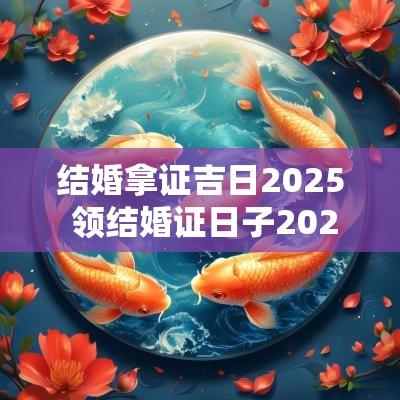 结婚拿证吉日2025 领结婚证日子2025年吉日