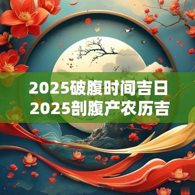 2025破腹时间吉日 2025剖腹产农历吉日