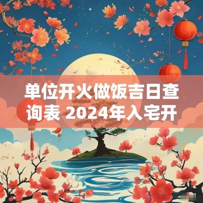单位开火做饭吉日查询表 2025年入宅开火做饭吉日