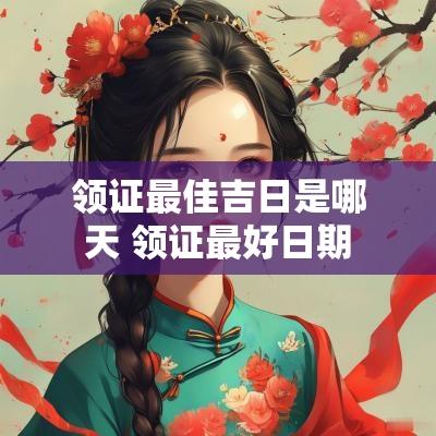 领证最佳吉日是哪天 领证最好日期