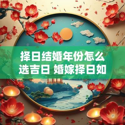 择日结婚年份怎么选吉日 婚嫁择日如何选择正确的结婚吉日