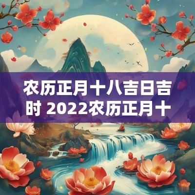 农历正月十八吉日吉时 2025农历正月十八是吉日吗