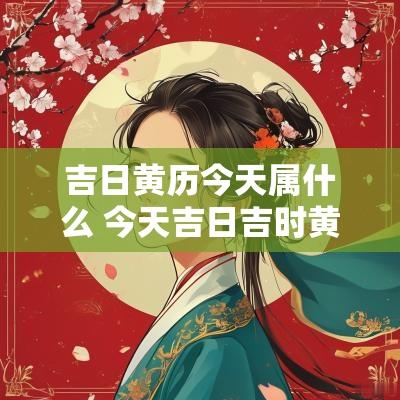 吉日黄历今天属什么 今天吉日吉时黄历查询