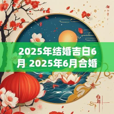 2025年结婚吉日6月 2025年6月合婚吉日
