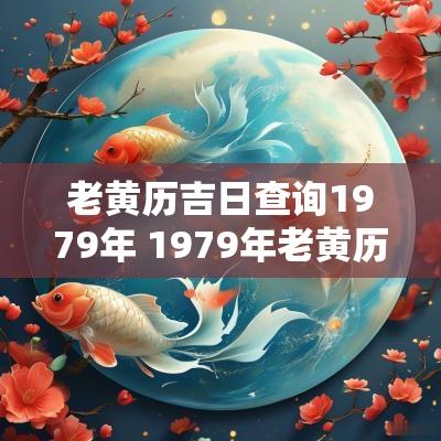 老黄历吉日查询1979年 1979年老黄历吉日查询