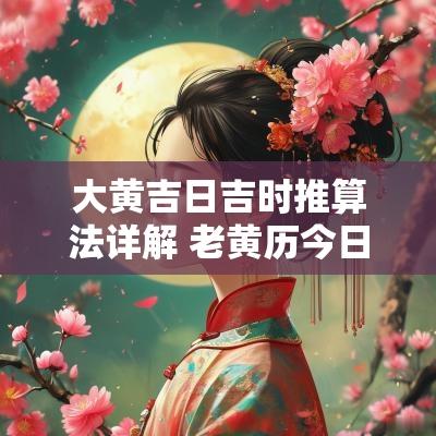 大黄吉日吉时推算法详解 老黄历今日吉时及方位