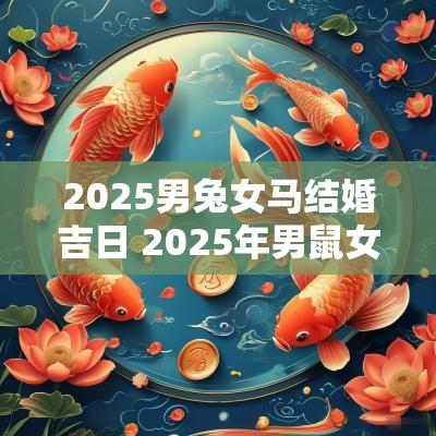 2025男兔女马结婚吉日 2025年男鼠女兔结婚吉月吉日