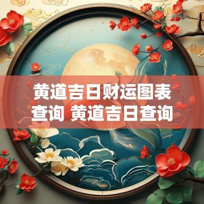 黄道吉日财运图表查询 黄道吉日查询占卜