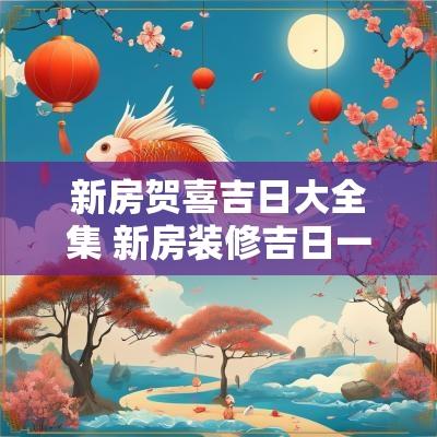 新房贺喜吉日大全集 新房装修吉日一览表