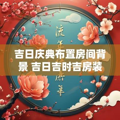 吉日庆典布置房间背景 吉日吉时吉房装修