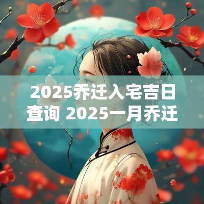 2025乔迁入宅吉日查询 2025一月乔迁吉日