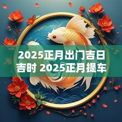 2025正月出门吉日吉时 2025正月提车吉时吉日