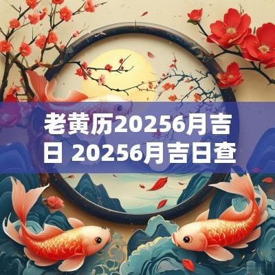 老黄历20256月吉日 20256月吉日查询