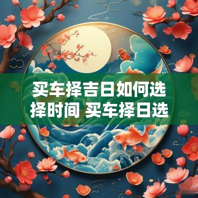 买车择吉日如何选择时间 买车择日选什么日子好