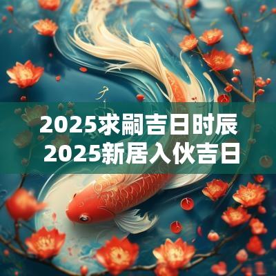 2025求嗣吉日时辰 2025新居入伙吉日时辰