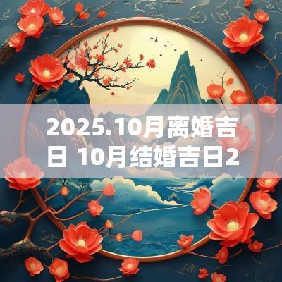 2025.10月离婚吉日 10月结婚吉日2025年