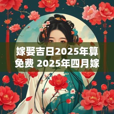 嫁娶吉日2025年算免费 2025年四月嫁娶吉日一览表