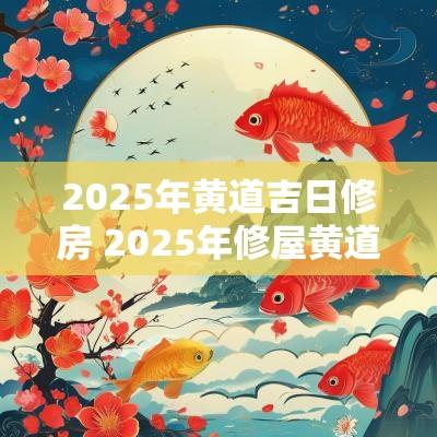 2025年黄道吉日修房 2025年修屋黄道吉日