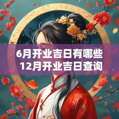 6月开业吉日有哪些 12月开业吉日查询