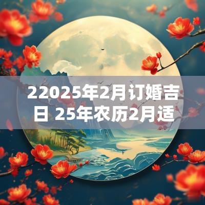 22025年2月订婚吉日 25年农历2月适合订婚的日子