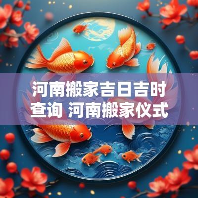 河南搬家吉日吉时查询 河南搬家仪式和讲究
