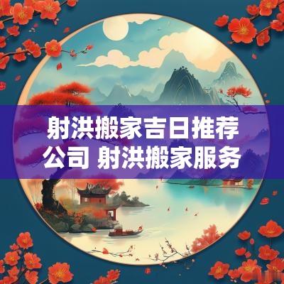 射洪搬家吉日推荐公司 射洪搬家服务推荐