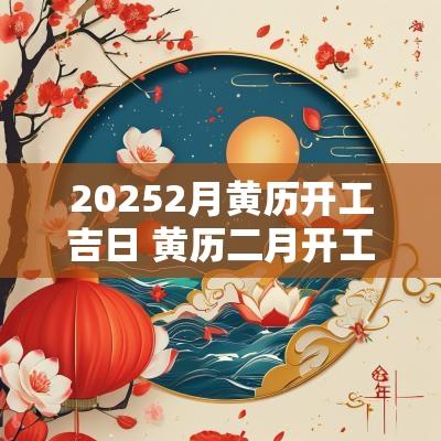 20252月黄历开工吉日 黄历二月开工吉日