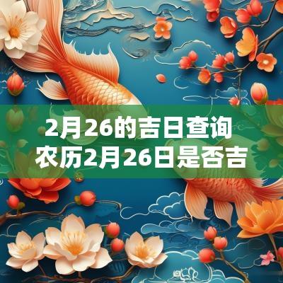 2月26的吉日查询 农历2月26日是否吉日