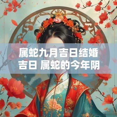 属蛇九月吉日结婚吉日 属蛇的今年阴历九月结婚好