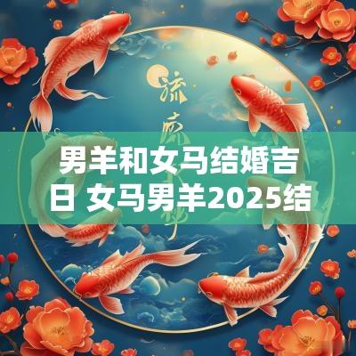 男羊和女马结婚吉日 女马男羊2025结婚吉日