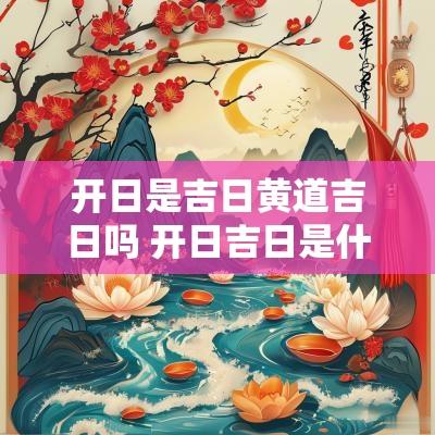 开日是吉日黄道吉日吗 开日吉日是什么意思