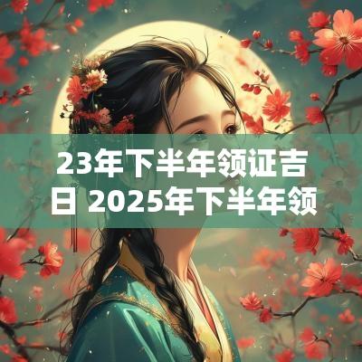 23年下半年领证吉日 2025年下半年领证吉日