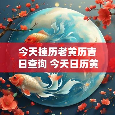 今天挂历老黄历吉日查询 今天日历黄历吉日查询图片