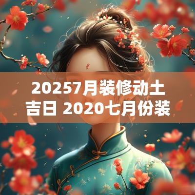 20257月装修动土吉日 2025七月份装修动土的黄道吉日