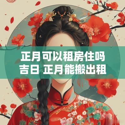 正月可以租房住吗吉日 正月能搬出租屋吗有什么讲究吗
