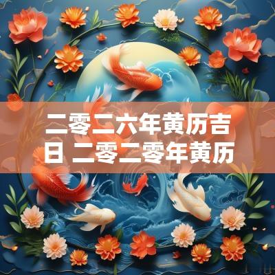 二零二六年黄历吉日 二零二零年黄历吉日查询