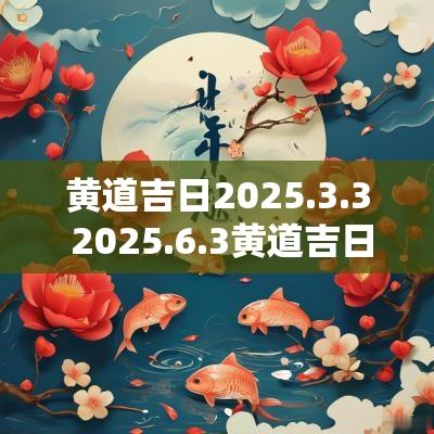 黄道吉日2025.3.3 2025.6.3黄道吉日