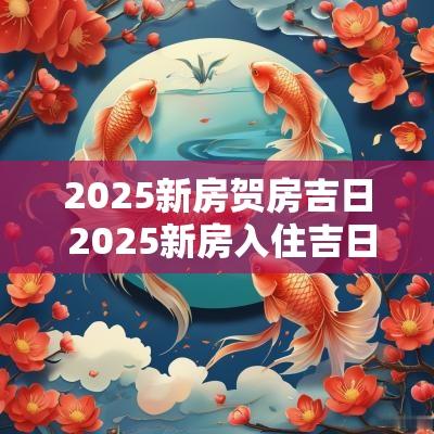 2025新房贺房吉日 2025新房入住吉日吉时