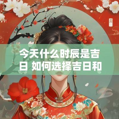 今天什么时辰是吉日 如何选择吉日和时辰