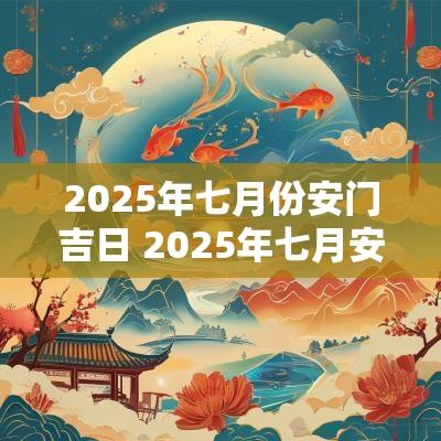 2025年七月份安门吉日 2025年七月安门吉日