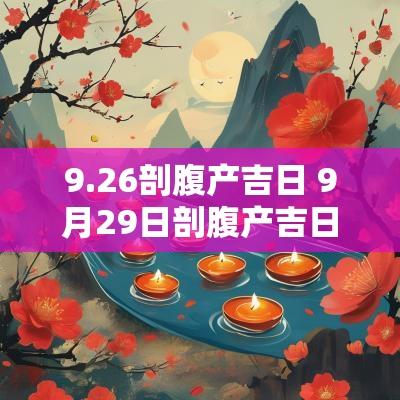 9.26剖腹产吉日 9月29日剖腹产吉日