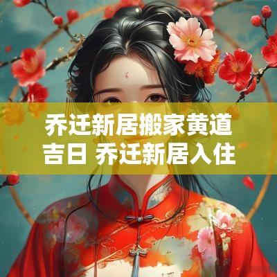 乔迁新居搬家黄道吉日 乔迁新居入住黄道吉日