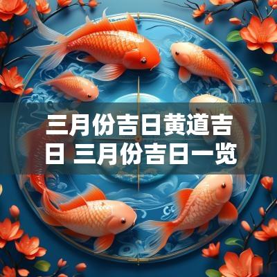 三月份吉日黄道吉日 三月份吉日一览表