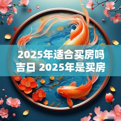 2025年适合买房吗吉日 2025年是买房的好时机吗