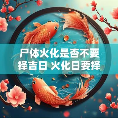 尸体火化是否不要择吉日 火化日要择吉日吗